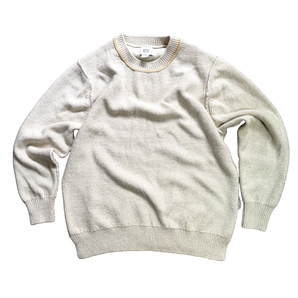 BDG Urban Outfitters Men's Sz Small Light Brown Crew Neck Pullover Knit Sweater